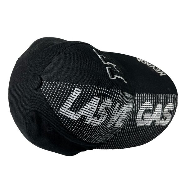 LAS Vegas LV Nevada Hat Unisex Youth Black Hook & Loop Embroidered Cap - Picture 5 of 7